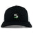 The Eagle High Mustangs Retro Trucker Cap by EMB S&S Activewear features a black and white design with an embroidered shield logo, wolf, rugby ball, and "Mustang Rugby" text on the front. Snapback closure for adjustable comfort.