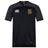 The Exiles Rugby Football Club Vapodri Evader Jersey by EMB Canterbury is a black short-sleeve rugby shirt with the Canterbury logo on the right chest and Exiles RFC crest on the left, featuring moisture-wicking Vapodri technology for comfort.