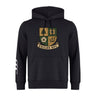The Exiles Rugby Football Club Club Hoodie by WRS Canterbury features the club crest on the chest and three white stripes on the right sleeve—perfect for any rugby fan.