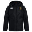 Stay dry in the Exiles Rugby Football Club Vaposhield Stadium Jacket by EMB Canterbury, featuring a hood, zip front, CCC rugby logo on the right chest, and a club crest on the left—ideal for classic rugby style.