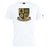 The Exiles Rugby Football Club Club Plain Tee by WRS Canterbury is a white cotton blend shirt featuring a crest with a tree, microchip, flower, crown, and a banner reading "EXILES RFC.