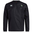 The Eagle High Mustangs Club Vaposhield Contact Top by EMB Canterbury is a black water-repellent rugby training top with long sleeves, crew neck, the Canterbury logo on the right chest, and a green-detailed crest on the left.
