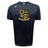 The Exiles Rugby Football Club Tempo Vapodri T-Shirt by WRS Canterbury is a black, short-sleeve athletic tee with the Exiles RFC crest and Canterbury logo, featuring moisture-wicking technology for top performance.