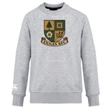 The Exiles Rugby Football Club Club Crew Sweatshirt by WRS Canterbury is a light grey, ultra-soft top with the Exiles RFC crest on the chest and an embroidered CCC logo on the lower sleeve.