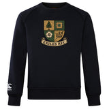 The Exiles Rugby Football Club Club Crew Sweatshirt by WRS Canterbury is a black crew with the Exiles RFC crest on the chest and an embroidered CCC logo on the ultra-soft sleeve.