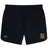 The Exiles Rugby Football Club Elite Woven Short by EMB Canterbury features a small Exiles RFC crest on the right leg and a grey CCC logo on the left—ideal black gym shorts for any workout.