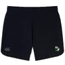 The Eagle High Mustangs Elite Woven Short by EMB Canterbury features a small logo on the left leg, a bold bird emblem on the right, and convenient zippered pockets to securely store your essentials during training.