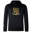 The Exiles Rugby Football Club Lightweight Hoodie by WRS Canterbury features the Exiles RFC crest with tree, castle, flower, and crown above a "EXILES RFC" banner on the chest, plus a kangaroo pocket.