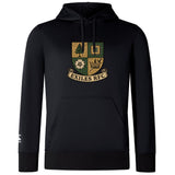 The Exiles Rugby Football Club Lightweight Hoodie by WRS Canterbury features the Exiles RFC crest with tree, castle, flower, and crown above a "EXILES RFC" banner on the chest, plus a kangaroo pocket.