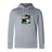 The Eagle High Mustangs Club Lightweight Hoodie by WRS Canterbury is light gray with a kangaroo pocket and features a green, black, and white "Mustang Rugby" crest logo on the chest.