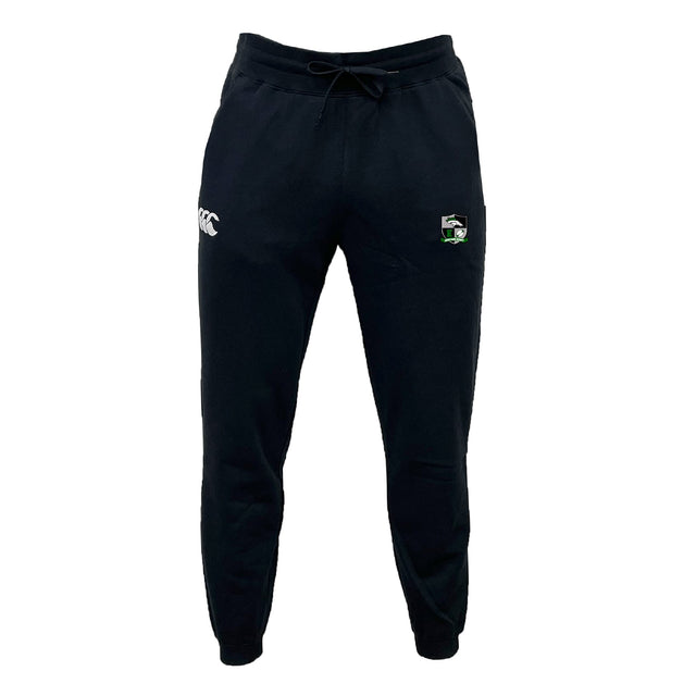 The Eagle High Mustangs Leisure Sweatpant by EMB Canterbury features a drawstring waist and embroidered logos on both thighs, combining comfort and style as athletic jogger pants.