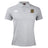 The Exiles Rugby Football Club Waimak Polo by EMB Canterbury is a light grey short-sleeved men's rugby shirt featuring a collar, button placket, embroidered crest on the left chest, and white Canterbury logo on the right.