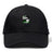 The Eagle High Mustangs Flexfit Drill Cap by EMB Canterbury is a black cap with an embroidered "Highland Rugby" shield, white eagle, green accents, rugby ball on the front, and a subtle CCC logo on the side.
