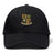 The Exiles Rugby Football Club Flexfit Drill Cap by Canterbury features the Exiles RFC crest with four symbols and a scroll on the front and an embroidered logo, all in black. Brand: EMB Canterbury.