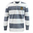 The EMB Mudoo Exiles Rugby Football Club Classic Long Sleeve Hooped Rugby Jersey features bold stripes and a stylish logo—ideal for adding a sporty touch to your outfit.