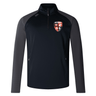 Black Rye High School Rugby Elite 1/4 Zip Top by EMB Canterbury with rye rugby club logo on the left chest, designed as a comfortable layer for training.