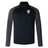 Navy blue Troy University Rugby Elite 1/4 Zip Top jacket with a light gray mesh design on sleeves and a small white crest on the left chest area, designed for optimal performance and comfort by EMB Canterbury.