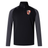 Black and gray quarter-zip Rye High School Rugby Elite First Layer training attire with a team emblem on the left chest, featuring VapoDri quick-drying technology by EMB Canterbury.
