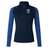 Dark blue Seattle Rugby Club Women's Elite First Layer quarter-zip training top with long sleeves and a crest on the left chest, featuring VapoDri technology, isolated on a white background by EMB Canterbury.