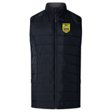 EMB Canterbury Burger Boys RFC Elite Microlite Gilet with a yellow logo patch on the left chest, displayed against a white background.
