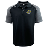 Bi-color polo shirt with a collar, featuring a 'Boston RFC Elite Polo by Canterbury' emblem and the EMB Canterbury logo on the chest.