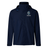 Navy blue waterproof jacket with a hood, front zipper closure, and Vaposhield performance. Crafted from premium outdoor specialist fabrics, it features the "Syracuse Silverbacks Elite Storm Jacket by Canterbury" logo on the left chest.