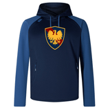 Cincinnati Classical Academy Elite Training Hoody by WRS Canterbury with a red and gold crest on the chest, featuring long sleeves and zipper pockets, crafted from premium fabrics for enhanced performance and comfort.
