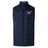 A navy blue padded vest with a zipper, featuring insulated baffles and a "US" logo with wings on the upper left chest: the University of Southern Indiana Elite Microlite Gilet by Canterbury from EMB Canterbury.