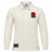 The Ellis Rugby England Rugby 1991 Shirt 1992 Grand Slam features cream long sleeves, a red rose emblem on the left chest, a patch on the left sleeve, and a black label above the hem. Inspired by England’s iconic 1992 Grand Slam victory, this shirt pays tribute to classic rugby heritage.