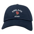A comfortable fit Nations of Rugby England Dad Cap with a rose on it.