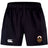 The EMB Canterbury Battleship Rugby Club 50th Anniversary Advantage Short 2.0 has an elastic waistband, a white Canterbury logo on the left leg, and an orange and black team logo on the right—comfortable, sustainable sportswear.