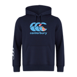 This Canterbury Fiji CCC Flag Club Hoodie by WRS Canterbury is navy blue and displays the iconic CCC logo along with the British & Irish Lions emblem on the front.