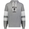 The WRS Augusta Nations of Rugby Fiji Jackson Way Hoodie is grey with white drawstrings and sleeve stripes, featuring "FIJI RUGBY" text and a palm tree graphic on the chest.