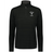 The EMB Augusta Women's Nations of Rugby Fiji Pursuit 1/4 Zip Pullover is black with “Fiji Rugby” and a white palm tree logo on the chest. Made from moisture-wicking fabric, it's perfect for comfort and style on or off the field.