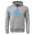 The Canterbury Fiji CCC Flag Club Hoodie by WRS Canterbury is a gray hoodie with a front pocket, showcasing a blue and white CCC logo and a small flag design on the chest.
