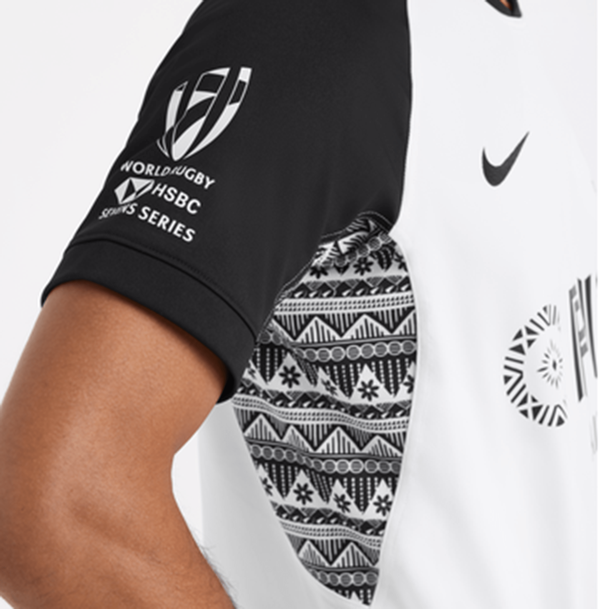 Fiji 7's Home Jersey 23/24 by Nike | Small | Black/White