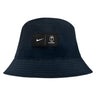 The Fiji Reversible 24/25 Bucket Hat by Nike showcases a sleek black design with the legendary Nike and Fiji Rugby logos prominently displayed on the front. It provides all-around sun protection and includes sweat-wicking technology to ensure comfort in any weather conditions.