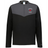 The EMB Augusta Nations of Rugby France Sideline Grid 1/4 Zip Pullover is a black and gray fleece featuring "FRANCE RUGBY" and a red rooster emblem on the left chest.