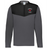 The EMB Augusta Nations of Rugby France Sideline Grid 1/4 Zip Pullover is a long-sleeve gray and black fleece with a "France Rugby" logo on the left chest and a 1/4 zip collar.