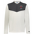 The EMB Augusta Nations of Rugby France Sideline Grid 1/4 Zip Pullover is a white and dark gray fleece with "FRANCE RUGBY" on the left chest and a red rooster logo.