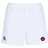 The Flint Rogues Player's Drill Short by EMB Canterbury is made from recycled fabric, featuring an elastic waistband, a Canterbury logo on the left leg, and a red and black emblem on the right leg for that iconic look.