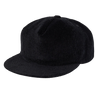 The Weld Corduroy Field Trip Hat, featuring a black corduroy design with a curved brim and adjustable strap, is shown on a plain white background.
