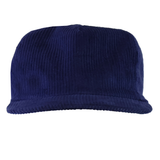 The Weld Corduroy Field Trip Hat is shown from the front in blue corduroy fabric against a white background, highlighting its vintage workwear-inspired style.