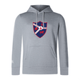 The Fort Wayne Rugby Club Lightweight Hoodie by WRS Canterbury features a polyester hood with a kangaroo and bear crest, the Canterbury logo, star, "EST. 1969" text, a front pocket, and drawstring hood for enhanced comfort and style.