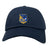 The Gulf Coast Fat Alberts Adult Low-Profile Cotton Twill Dad Cap by EMB S&S Activewear features a navy blue cotton twill design with embroidered team branding and the Gulf Coast Fat Alberts Rugby logo on the front.