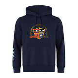The Sacramento Rugby Football Club Club Hoodie by Canterbury from WRS Canterbury features the club crest on the front and three white diagonal stripes on the left sleeve.