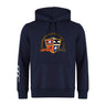 The Sacramento Rugby Football Club Club Hoodie by Canterbury from WRS Canterbury features the club crest on the front and three white diagonal stripes on the left sleeve.