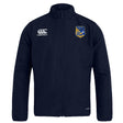 The EMB Canterbury Gulf Coast Fat Alberts Club Track Jacket is a navy lightweight jacket with a high collar, Canterbury logo on the right chest, and a yellow-blue crest on the left chest.