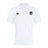The Gulf Coast Fat Alberts Waimak Polo by EMB Canterbury is a classic white rugby polo with a collar, button placket, short sleeves, and two embroidered chest logos.