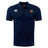 The Sacramento Rugby Football Club Club Dry Polo by EMB Canterbury is a navy blue short-sleeve polo with a collar, breathable fabric, and crest logos on the chest.